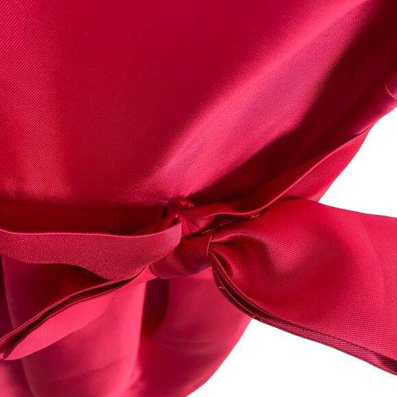 Eliza J Sleeveless Coral Pink Satin Bow Accent Dress Womens Size 4 FLAWED - Picture 5 of 9
